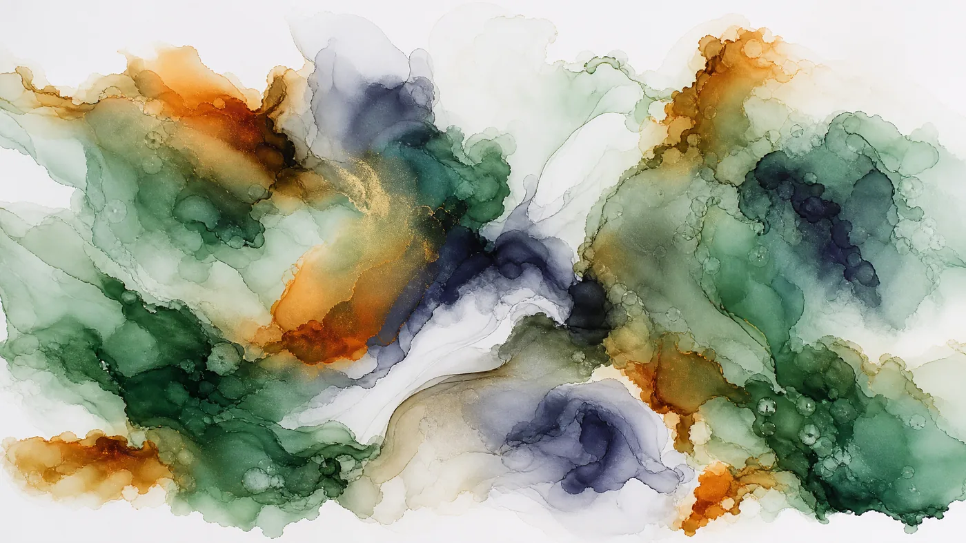 Abstract alkóhólbleklist — haustlitir