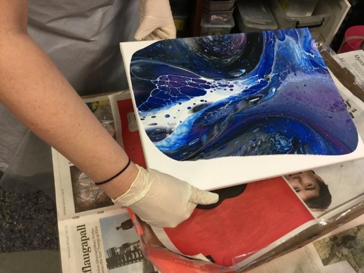 Akrýl Pouring – Fluid Art námskeið – 23. september hjá Föndurlist